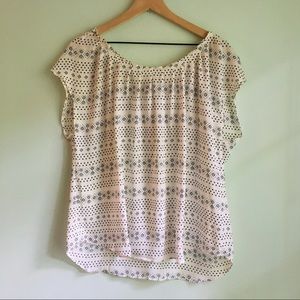 NWT LC Lauren Conrad Pleat Neck Blouse - XL